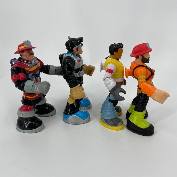 Mattel Action Rescue Figures Lot Carlos Kitbash Firefighter Forest Fuego - Picture 5 of 11